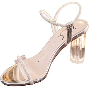 Gold High Heel Sandals